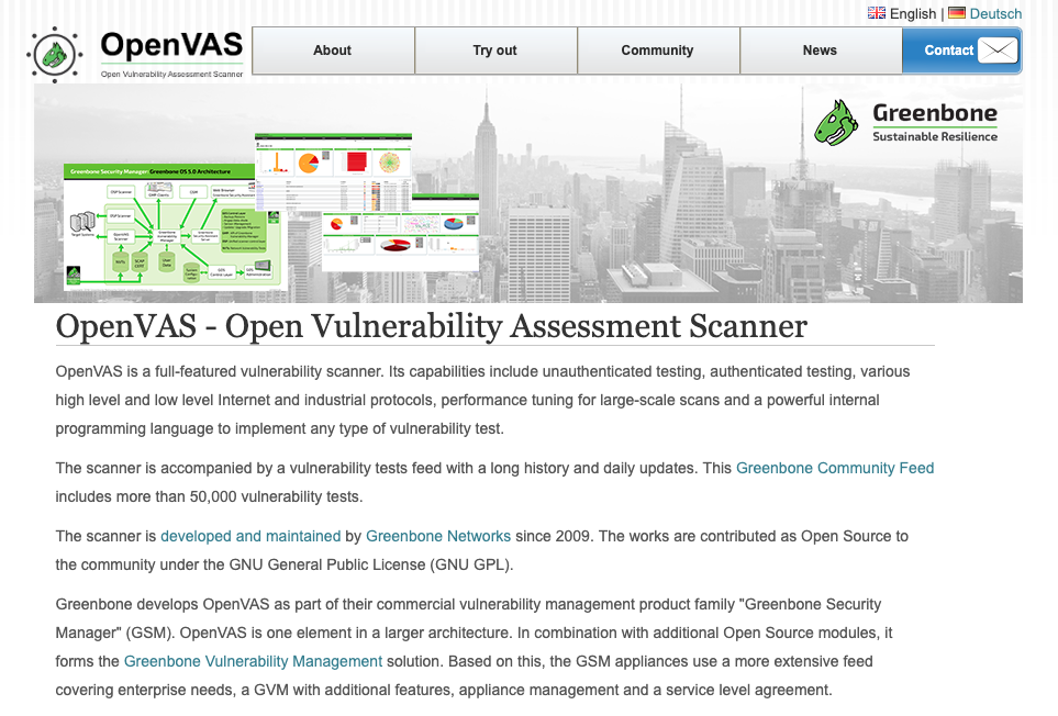 開源弱點檢測管理平台：OpenVAS