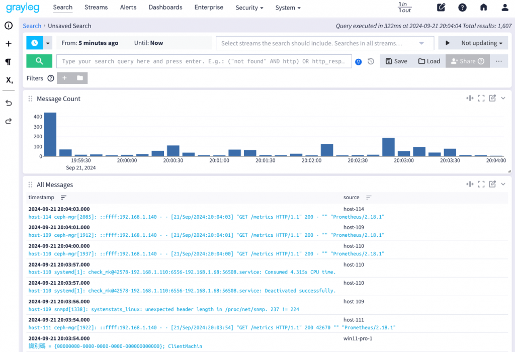 Graylog 搜尋 (二)