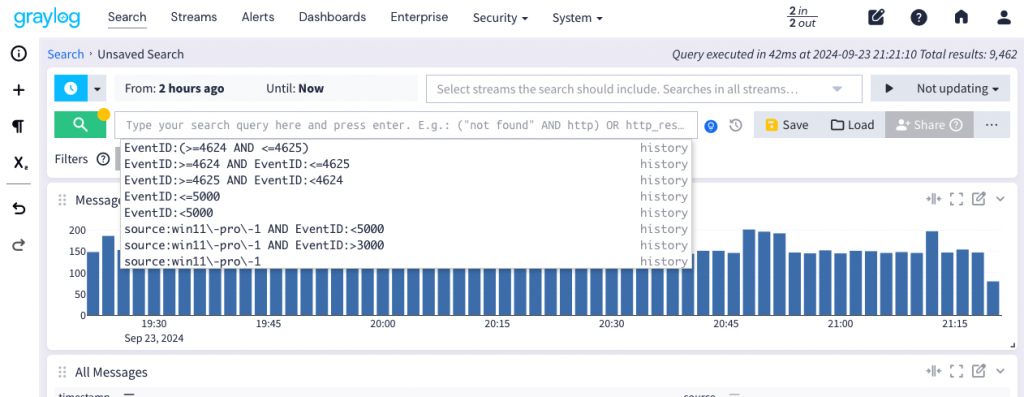 Graylog 搜尋 (四)
