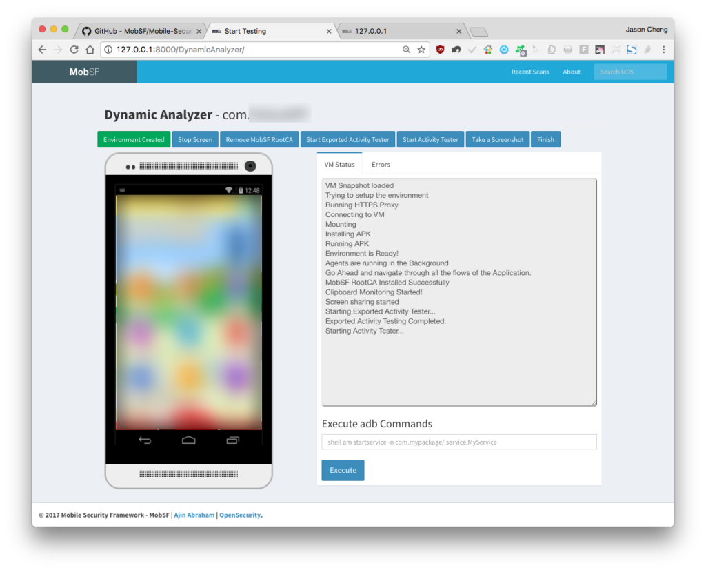 開源自動化APP安全測試系統 - MobSF