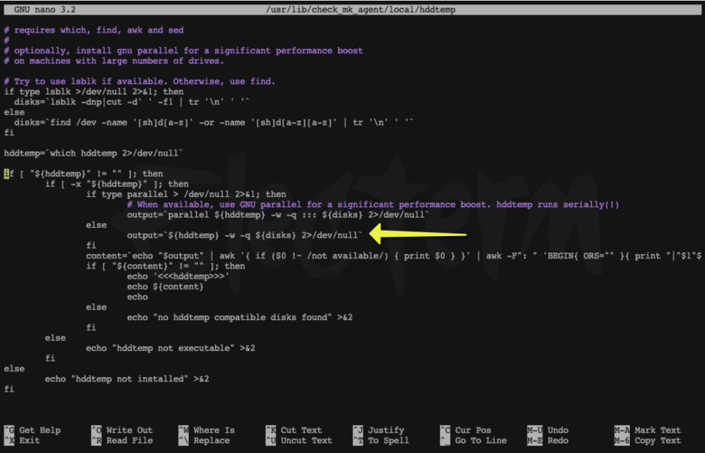 check＿mk hddtemp 程式修改前