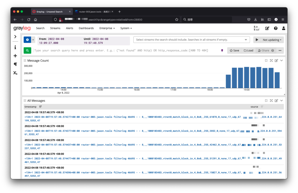 Graylog 記錄爆炸性成長