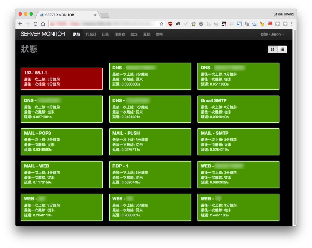 PHP Server Monitor 支援 Telegram 與繁體中文語系更新
