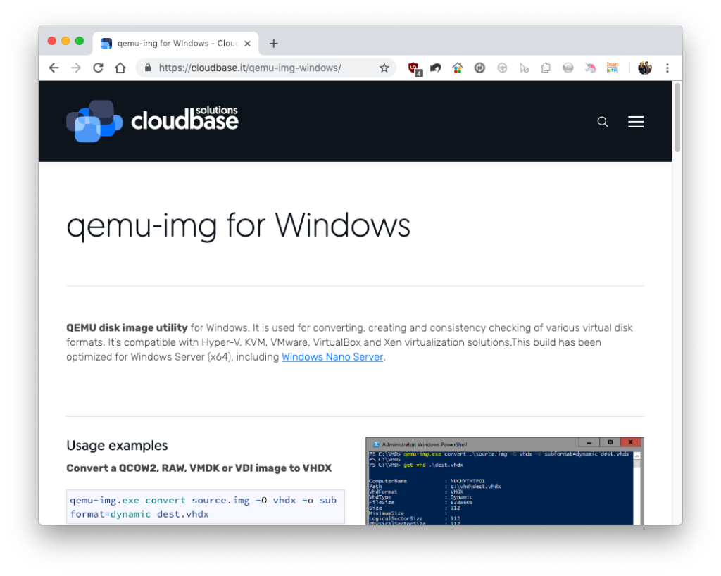 qemu-img for Windows
