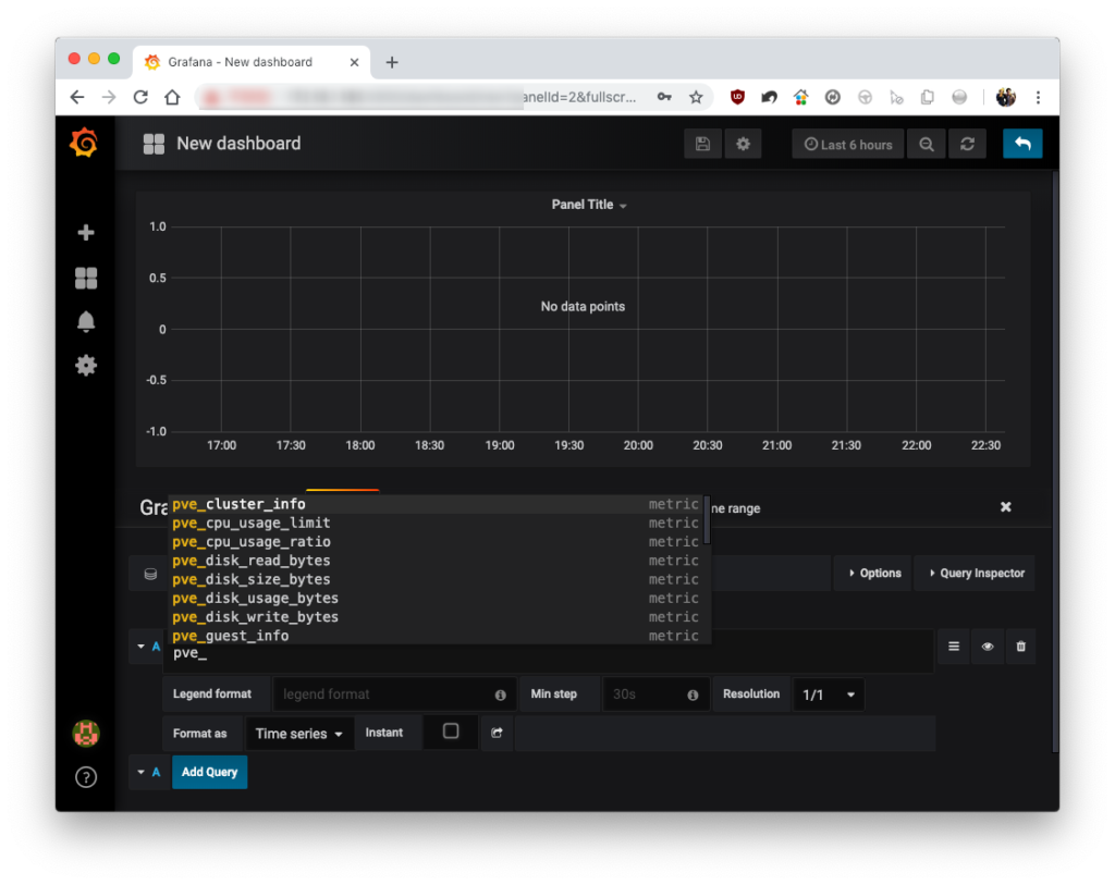 Grafana 設定 pve_exporter 提供數據