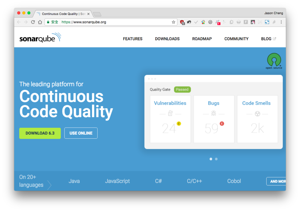開源程式碼品質檢測系統 SonarQube