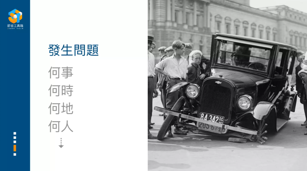 在發生問題之後