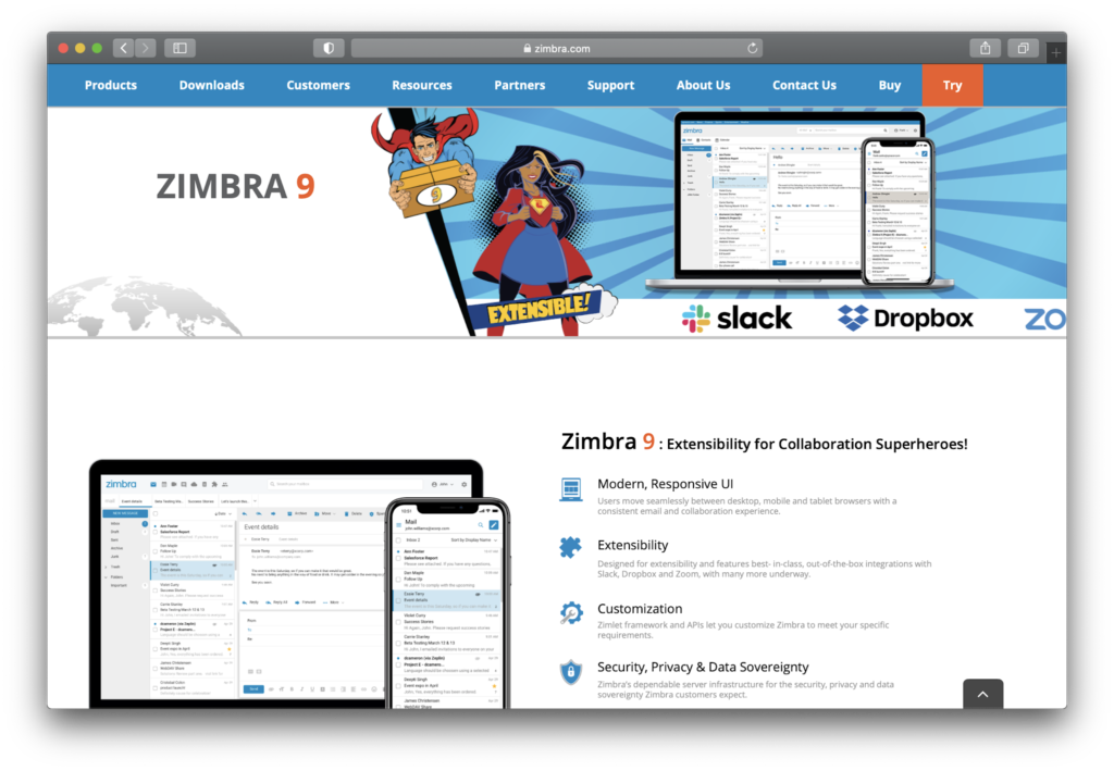 Zimbra 9 版 Drive 與 Docs 特點